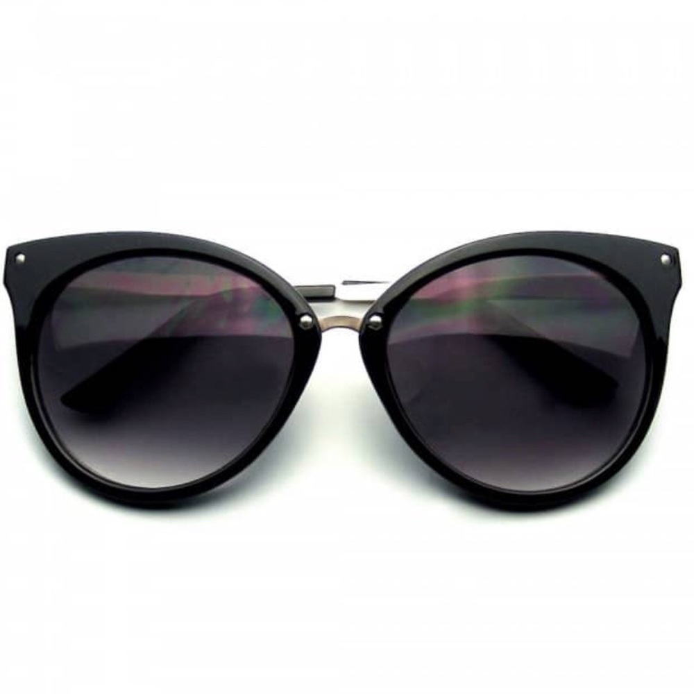 Pointed Horn Rimmed Indie Cat Eye Sunglasses